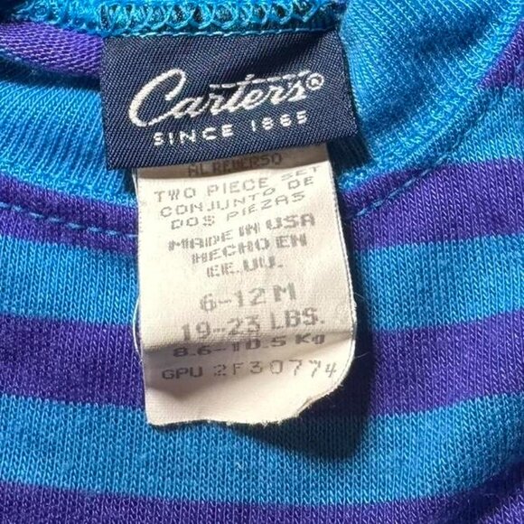 ✨Vintage/Y2K Carters Blue Purple Pjs✨ - Picture 6 of 6